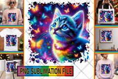Radiant TSHIRT Gift Ideas PNG, Cat Product Image 1