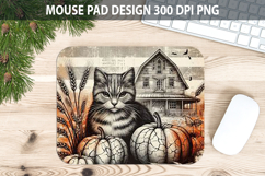 Cat Mouse pad Sublimation - Thanksgiving PNG Design Product Image 1