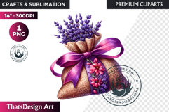 Lavender Clipart PNG, Purple flower arrangement sublimation Product Image 1