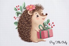 Woodland Christmas Watercolor Clipart PNG Product Image 1