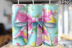 Spring Fling Bow Tumbler Wrap -High Quality 300 Dpi Product Image 1