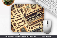 Vintage Mouse Pad Sublimation PNG Design - Mouse Pad PNG Product Image 1