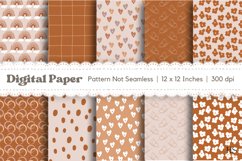 10 Boho Flowers Pattern, Boho Heart Digital Paper, Butterfly Product Image 1