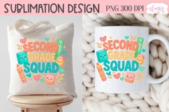 Second grade squad shirt PNG, Cute Second Grade Teacher PNG Product Image 5