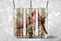 Cardinal Vintage Tumbler Wrap Sublimation Designs Product Image 2