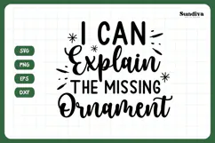 Christmas Cat Bandana Quotes SVG | I Can Explain Product Image 3