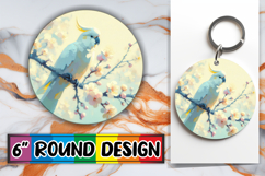 Whimsical Car Coaster Round, Birds Product Image 1