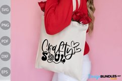 Crafty Soul SVG Cut Files/ Knit Quote SVG Design Product Image 3