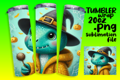 20oz Tumbler Template for All Occasions , Halloween Dino Product Image 1