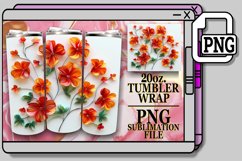 Vibrant Springtime Flower 3D Tumbler Sublimation Product Image 1