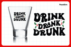 Funny Christmas Shot Glass Quote SVG | Drink Drank Drunk Product Image 3