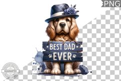 Best Dad Ever Sublimation - Father's Day Dog Clipart PNG Product Image 1