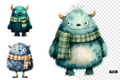 Cute Halloween Monsters Clipart Product Image 1