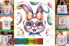 VIBRANT Sublimation Art for TSHIRTS, Easter Bunny Product Image 1