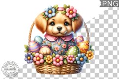Easter Dog Sublimation - Easter Clipart PNG Design Product Image 1