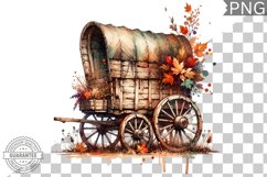 Fall Wagon Garden Sublimation - Fall Clipart PNG Design Product Image 1