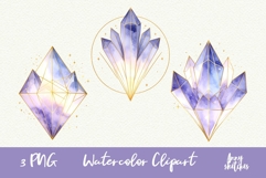 3 Crystal Shards Sacred Geometry Clipart Celestial PNG Product Image 1