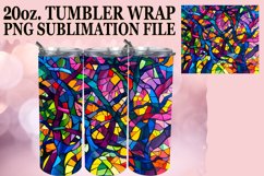 Colorful Tree Wrap 20oz Stained Glass Tumbler Art Product Image 1