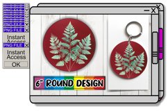 Petal Power: Sublimation Circle Keychain &amp; Car Coaster Product Image 1