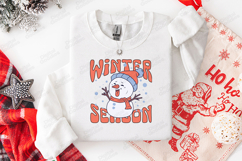 Retro Snowman Winter Season SVG, Funny Christmas PNG Cut Product Image 2