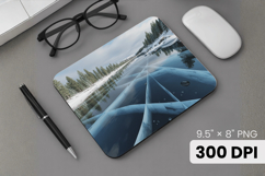 Winter Wonderland Snowflake PNG, Icy Tree Mouse Pad Design Product Image 1