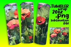 Colorful Oil Flower Design for Tumbler Wrapping Product Image 1