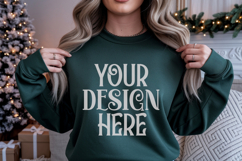 Forest Green Gildan 18500 Sweatshirt Mockup, Unisex mockups Product Image 1
