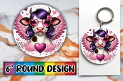Blissful Keychain Sublimation PNG, Valentines Product Image 1