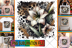 Playful TSHIRT Gift Ideas PNG, Leopard Prints Product Image 1