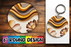 Cozy Circle Keychain Design PNG, Pattern Product Image 1