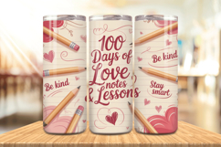 100 Days Of School Tumbler wrap, Teacher Day 20oz Tumbler Product Image 1