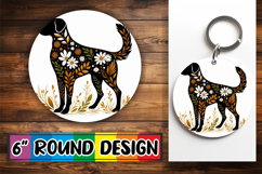 Enchanted Keychain Round Sublimation, Flower Animals Product Image 1