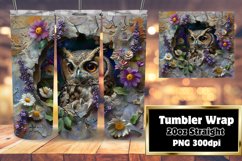 Spring Tumbler Wrap: 3D Wall Hole with Adorable Animals Product Image 1