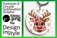 Lovely Round Design for Sublimation , Cute Christmas Product Image 1