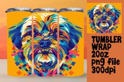 Bright Abstract Dog Wrap 20oz Sublimation Art Product Image 1