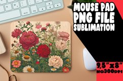 Antique Spring Flower Pattern Mouse Pad Product Image 1