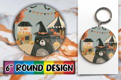 Boho Animal Round Design Halloween Keychain Product Image 1