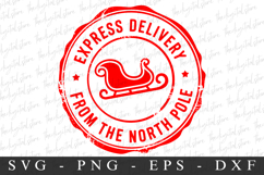 Express Delivery From The North Pole Svg | Christmas svg Product Image 1