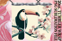 Blissful moments 20oz tumbler wrap, Birds Product Image 1