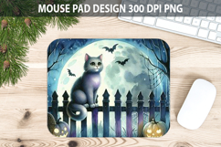 Watercolor Cat Mouse Pad Sublimation - Animal PNG Product Image 1