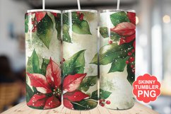 Christmas Flowers Tumbler | Christmas Tumbler Wrap Product Image 1