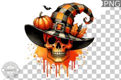 Halloween Skull Sublimation - Clipart PNG Design Product Image 1