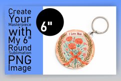 Mom's Day Sublimation Round Keychain Product Image 1