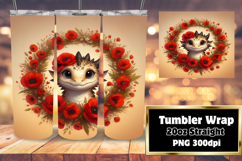 20oz Tumbler Sublimation PNG , Dragon Product Image 1