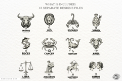 Vintage Zodiac Signs Clipart Product Image 3