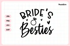 Bachelorette Party Saying SVG | Bride's Besties Product Image 3