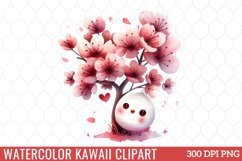 Watercolor Kawaii Clipart Product Image 1