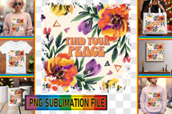 Playful TSHIRT Gift Ideas PNG, Flower Quote Product Image 1