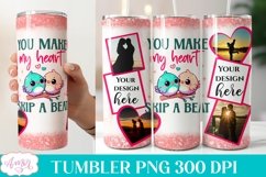 Valentines day photo tumbler wrap PNG template Product Image 2