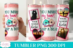 Valentines day photo tumbler wrap PNG template Product Image 2